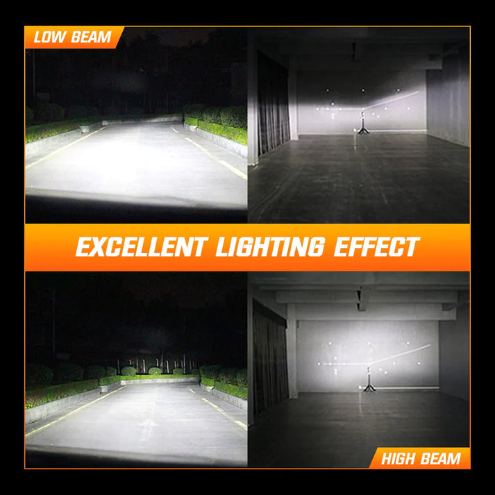 Original NightEye A315 S4 H4 LED Headlight Bulb (2024 Model) – 6500LM White Light for Motorcycles & Cars