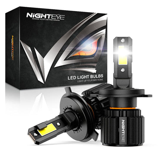 NightEye S4 LED Headlight Bulb (Set of 2) – H4 Socket – 13000 Lumens, 72W, IP68 Waterproof