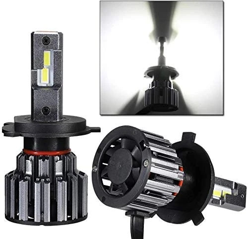 NightEye NOVSIGHT F03 LED Headlight Bulbs (H7) – TX SMD LED Chips – 6000K Cool White – 90W/Set – 15,000 Lumens (7,500LM per bulb) – All-in-One Conversion Kit