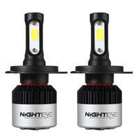 NightEye H7 LED Headlight Bulb – 72W – Set of 2 – 9000 Lumens – 6500K White – Waterproof – For Cars & Bikes
