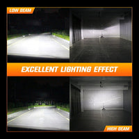 NightEye S4 H8/H9/H11/H16 LED Headlight Bulb (Set of 2) – 13000 Lumens, White Light