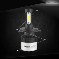 ORIGINAL NIGHTEYE H4 LED Headlight Bulb – Single Pc for Bike/Motorcycle/Scooter (36W, White Light)