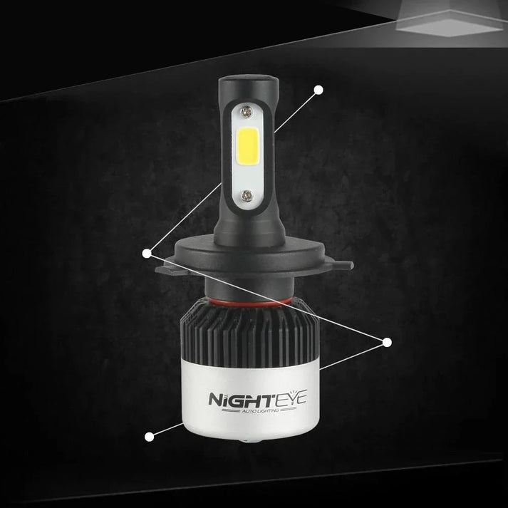 ORIGINAL NIGHTEYE H4 LED Headlight Bulb – Single Pc for Bike/Motorcycle/Scooter (36W, White Light)