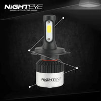 NightEye H7 LED Headlight Bulb – SINGLE Pc – 36W White Light for Bike/Motorcycle/Scooter