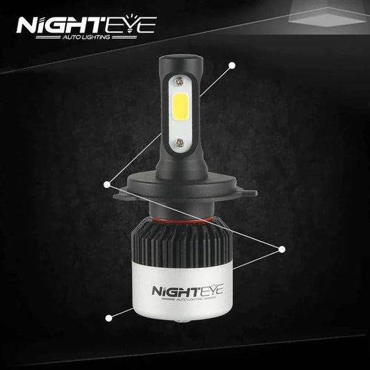 NightEye H7 LED Headlight Bulb – SINGLE Pc – 36W White Light for Bike/Motorcycle/Scooter