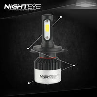 ORIGINAL NIGHTEYE H4 LED Headlight Bulb – Single Pc for Bike/Motorcycle/Scooter (36W, White Light)