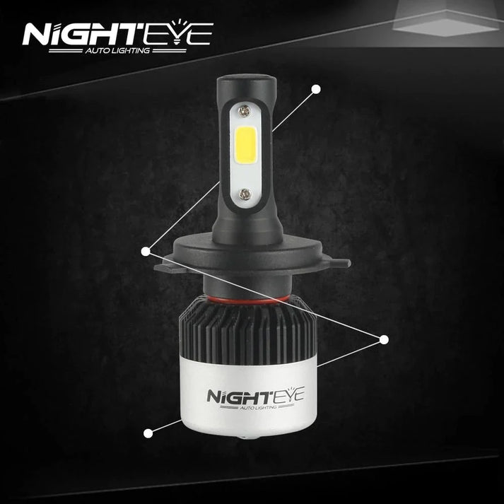 ORIGINAL NIGHTEYE H4 LED Headlight Bulb – Single Pc for Bike/Motorcycle/Scooter (36W, White Light)