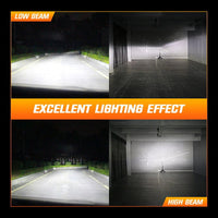 NightEye S4 H7 LED Headlight Bulb – 72W – 13000LM – Plug & Play – White 6500K – For Car & Bike – Set of 2 (H7 Two Pin)