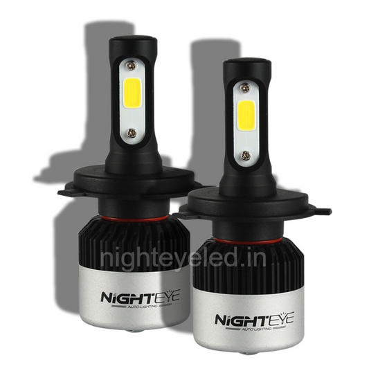 NIGHTEYE Led H27 6500K Headlight Bulbs COB (72W, 9000LM, 1 Year warranty) (White)