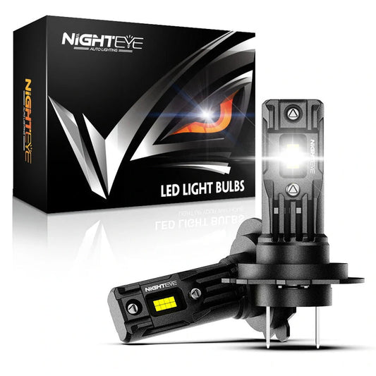 NightEye A315-S10 H7 Two Pin LED Car Headlight Bulbs – 6500K White – 80W – 22000LM/Pair – IP68 Waterproof – 2 Bulbs